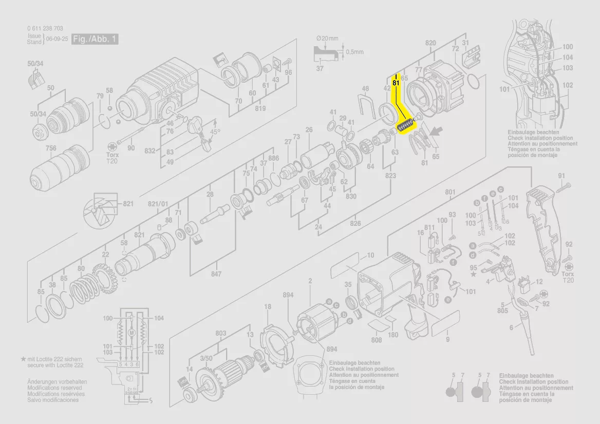 Ressort réf. 1 614 611 009 Bosch